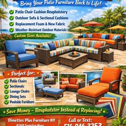 Patio Cushion Replacement – Outdoor Furniture Reupholstery 