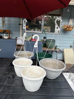 Plastic Hanging Planter Baskets Set of 5