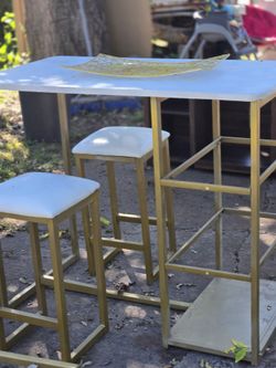 Table And Two Chairs (W/glass, Not Posted)