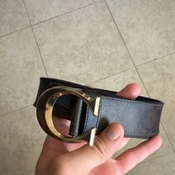 Coach Signature C Reversible Belt (Gold Buckle)