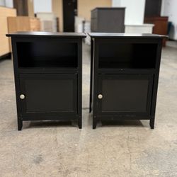 Price for Both -2 Black Nightstands / Nightstand Set / End Tables / Side Tables  
