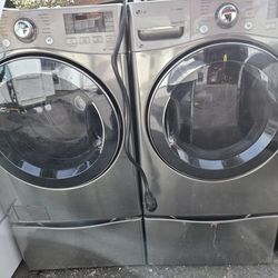 lg washer and dryer set electric extra large capacity