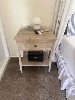 Light wood night stand/side table