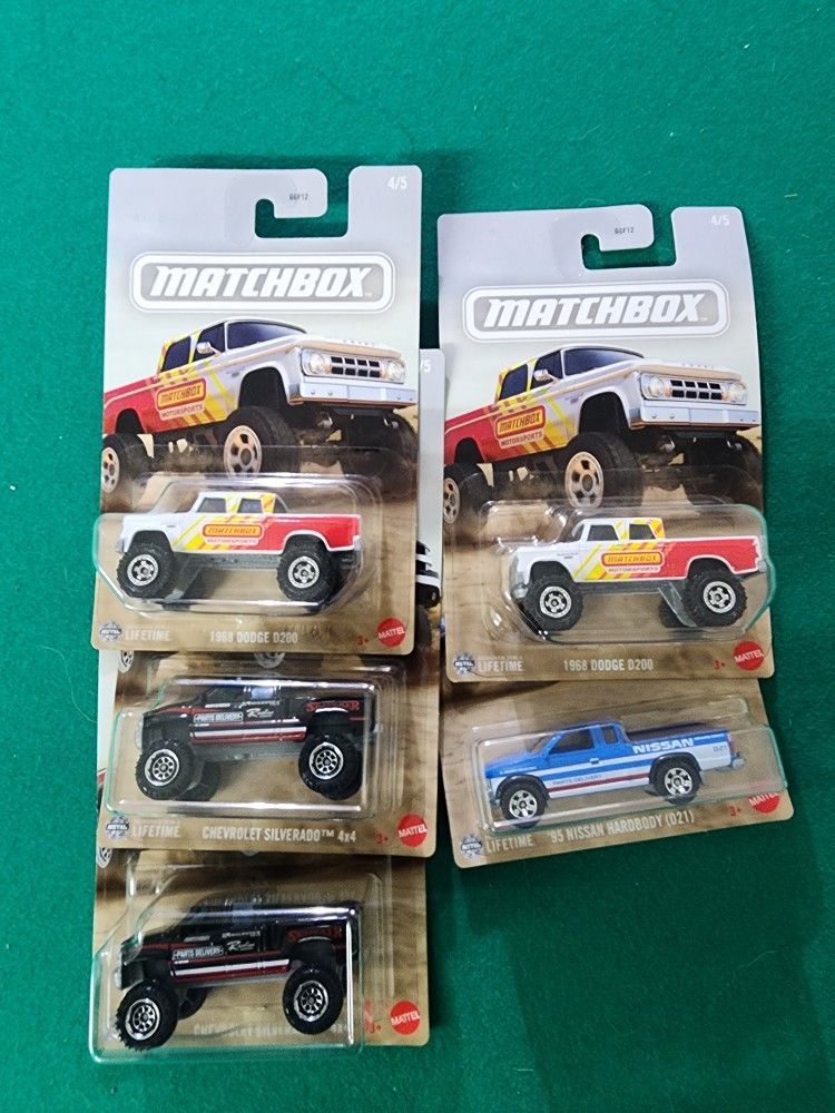 Matchbox Box Silverado, Dodge ,Nissan 