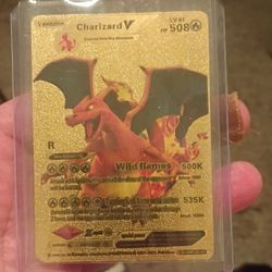 Charizard V Gold Foil Pokemon Card