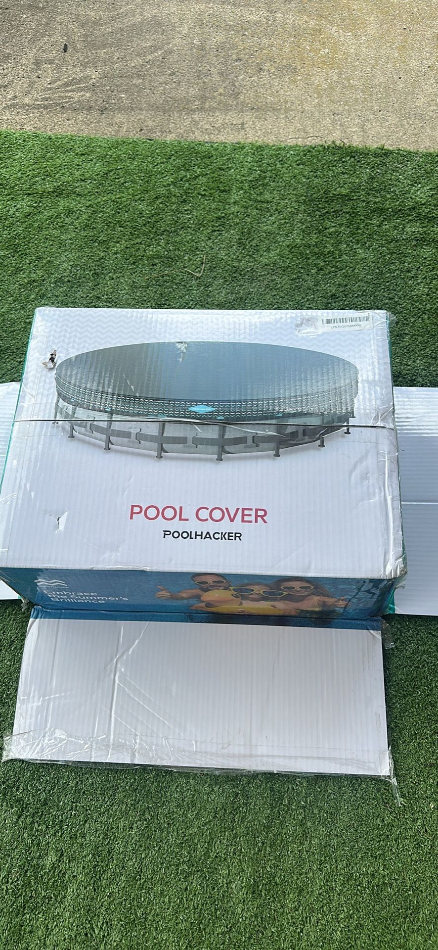 POOLHACKER 15FT Round Pool Cover, Pool Covers for Above Ground Pools, Pool Cover Protector, Round Po