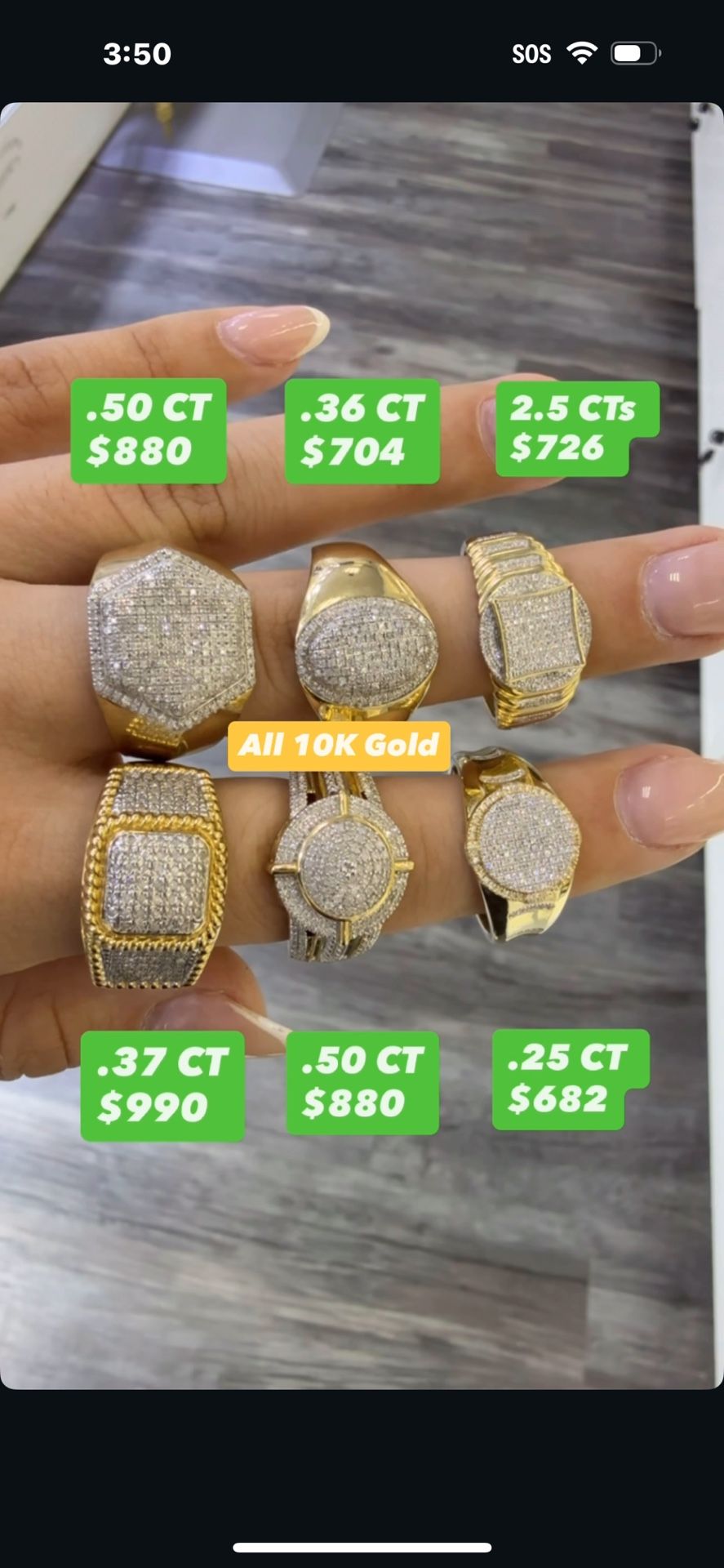 10K GOLD DIAMOND RINGS FOR MEN