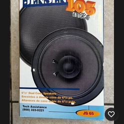 New Vintage Jensen JS 65 105 Watts 6 1/2” Dual Cone Speakers Sealed Box