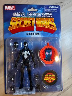 Marvel Legends Secret Wars Spider-Man Black Suit 6in Action Figure Retro Hasbro