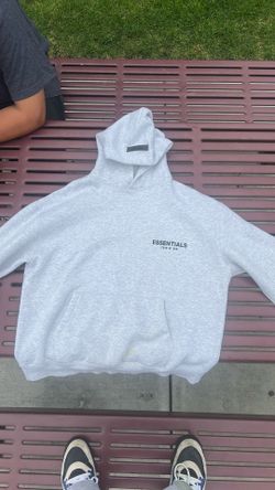 Essentials white hoodie
