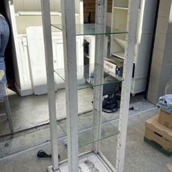 Vintage Glass Display Shelves 