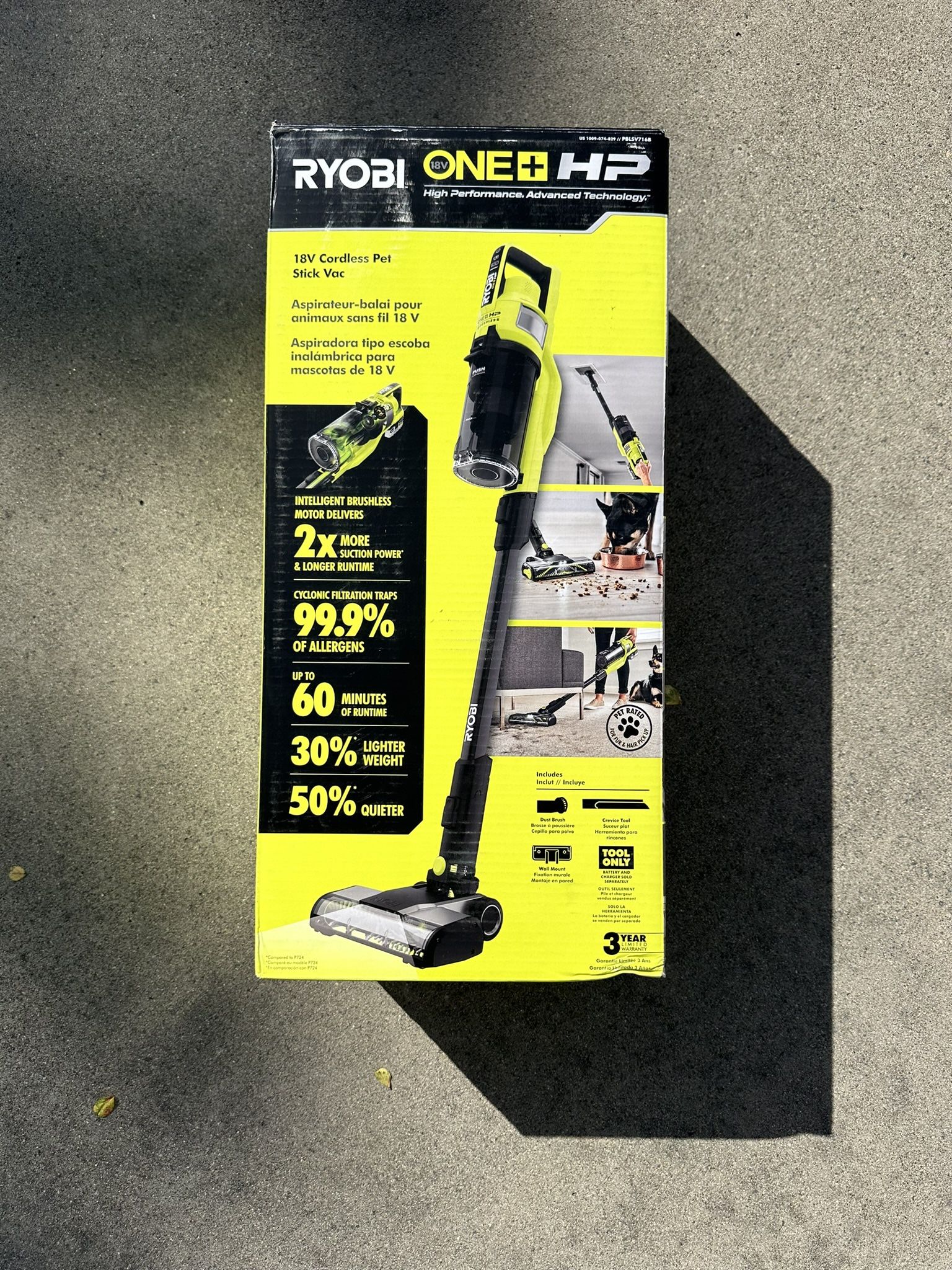 RYOBI ONE+ HP 18V Brushless Cordless Pet Stick Vacuum Cleaner (Tool Only)