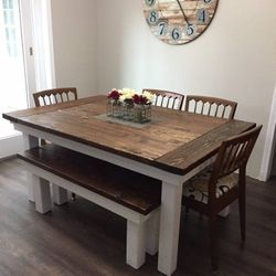 Custom Made Farmhouse Rustic Style Dining Tables.
