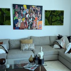 Beautiful 8 Seater Beige L Shaped Sofa