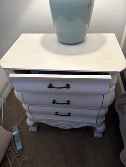 Large White Nightstand