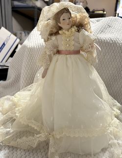 Vintage Porcelain Doll Tree Topper