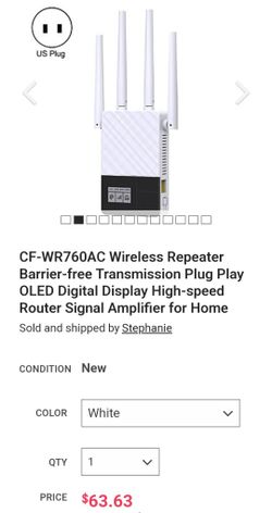 Wifi Wireless Repeater 1200 MBPS DUAL BAND OLED DISPLAY