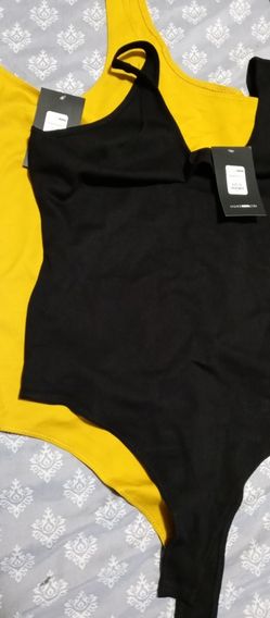 Fashion Nova Plus Size Body Suit Black,Yellow