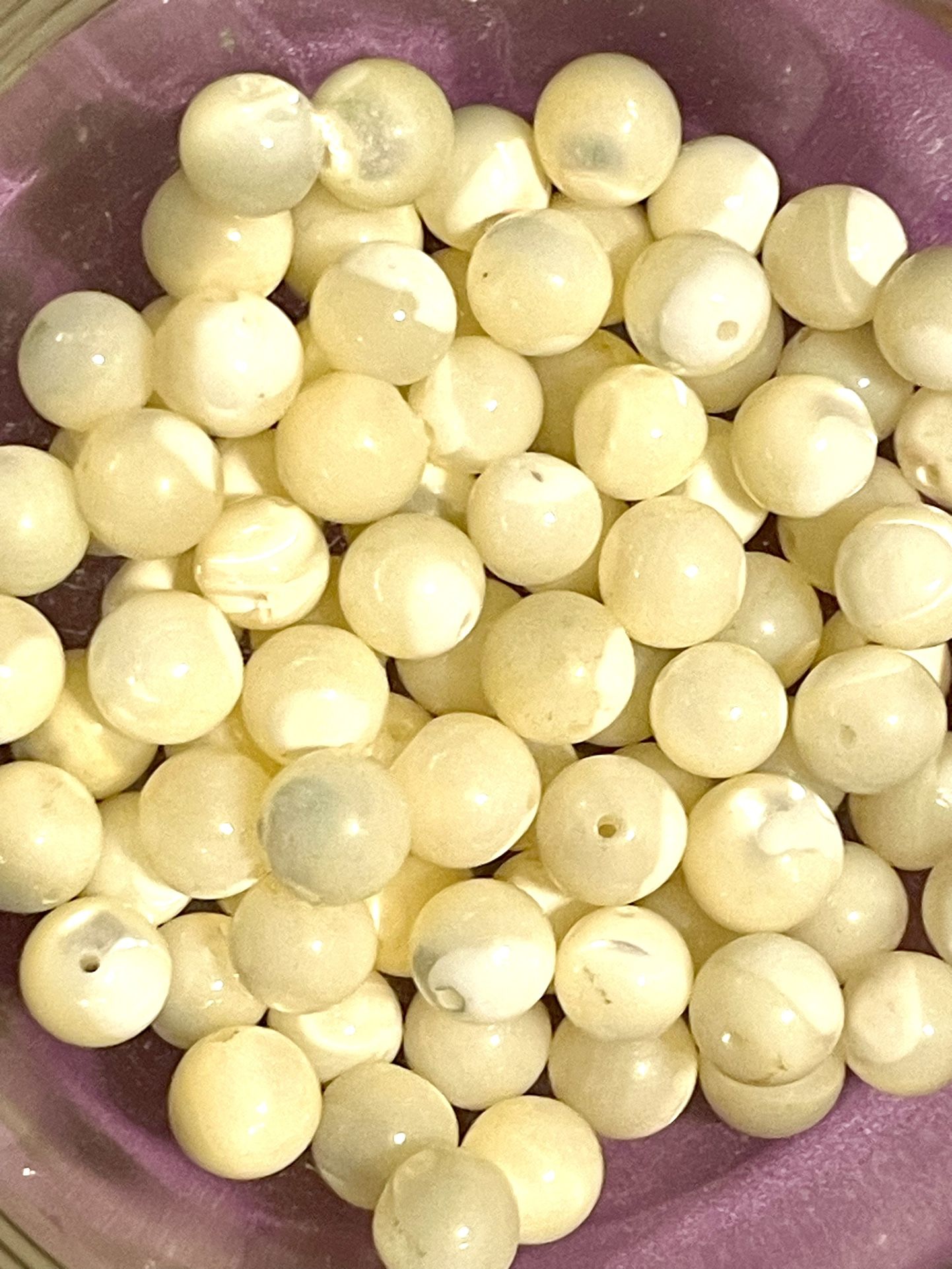Lot Of 8mm Mother Of Pearl Beads