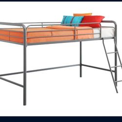 Junior Twin Metal Loft Bed(Slight Damage See Pic#3