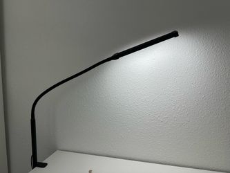 LED Clamp Desk Lamp - Adjustable Brightness & 3 Color Modes