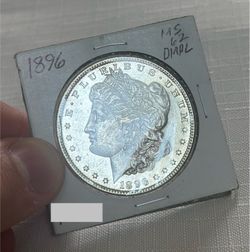 1896 DMPL Morgan Silver Dollar Coin