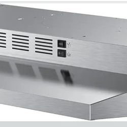Under Cabinet Range Hood 30 inch, with 300 CFM Suction & 2 Speed Fans, Stainless Steel Vent Hood for Kitchen