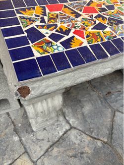 Stone table with benches (very heavy)
