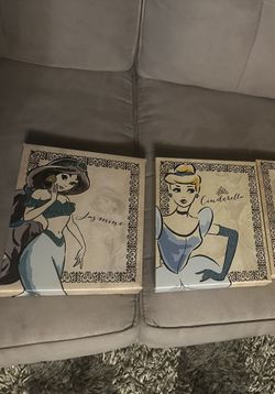 Disney Princess Canva Wall Art (vintage)