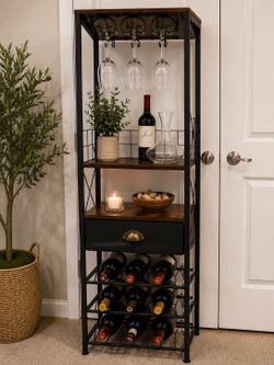 Vertical Wine Bar with Storage