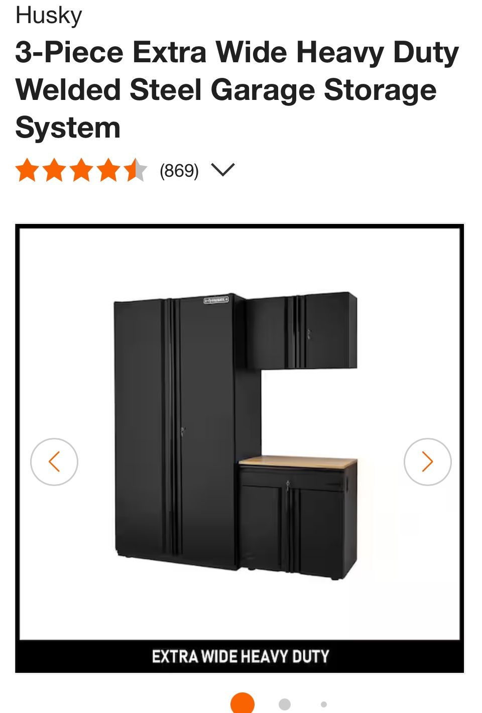 3 Piece Heavy Duty Garage Storage