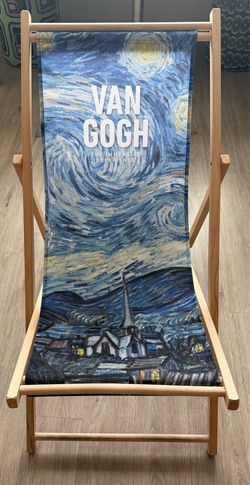 Starry Night by Van Gogh print. Beach Chair. Limited Edition.