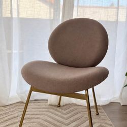 West Elm Jane Accent Chair – Blush with Gold Legs