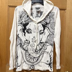 Elephant Bohemian Shirt Hoodie - Women’s Size Small - Fits Up To A Size 4