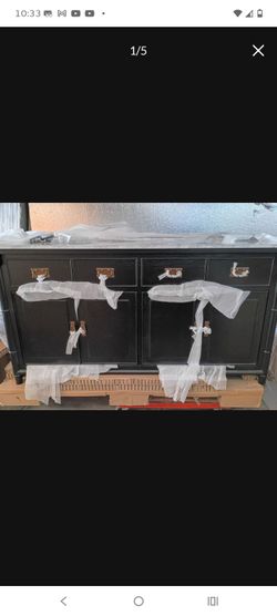 64" vanity double sink marmol grey white top black vanity available now