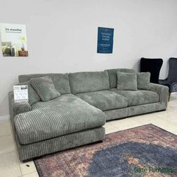  ⚡⚡New ⚡$10 Down Payment Finance ⚡Lindyn Gray 3 Piece Sectional with Chaise 