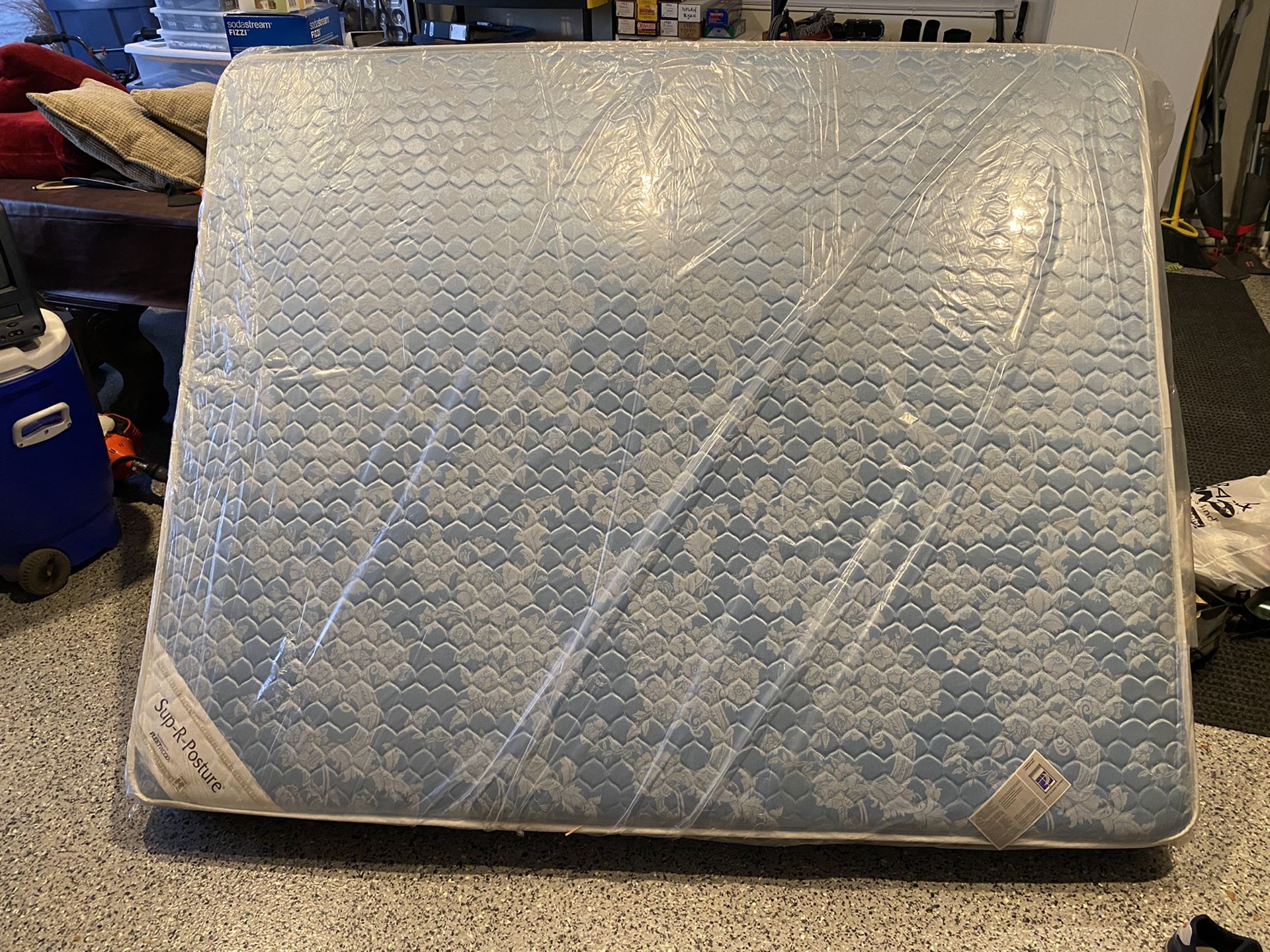 Double size mattress with original packaging plastic
