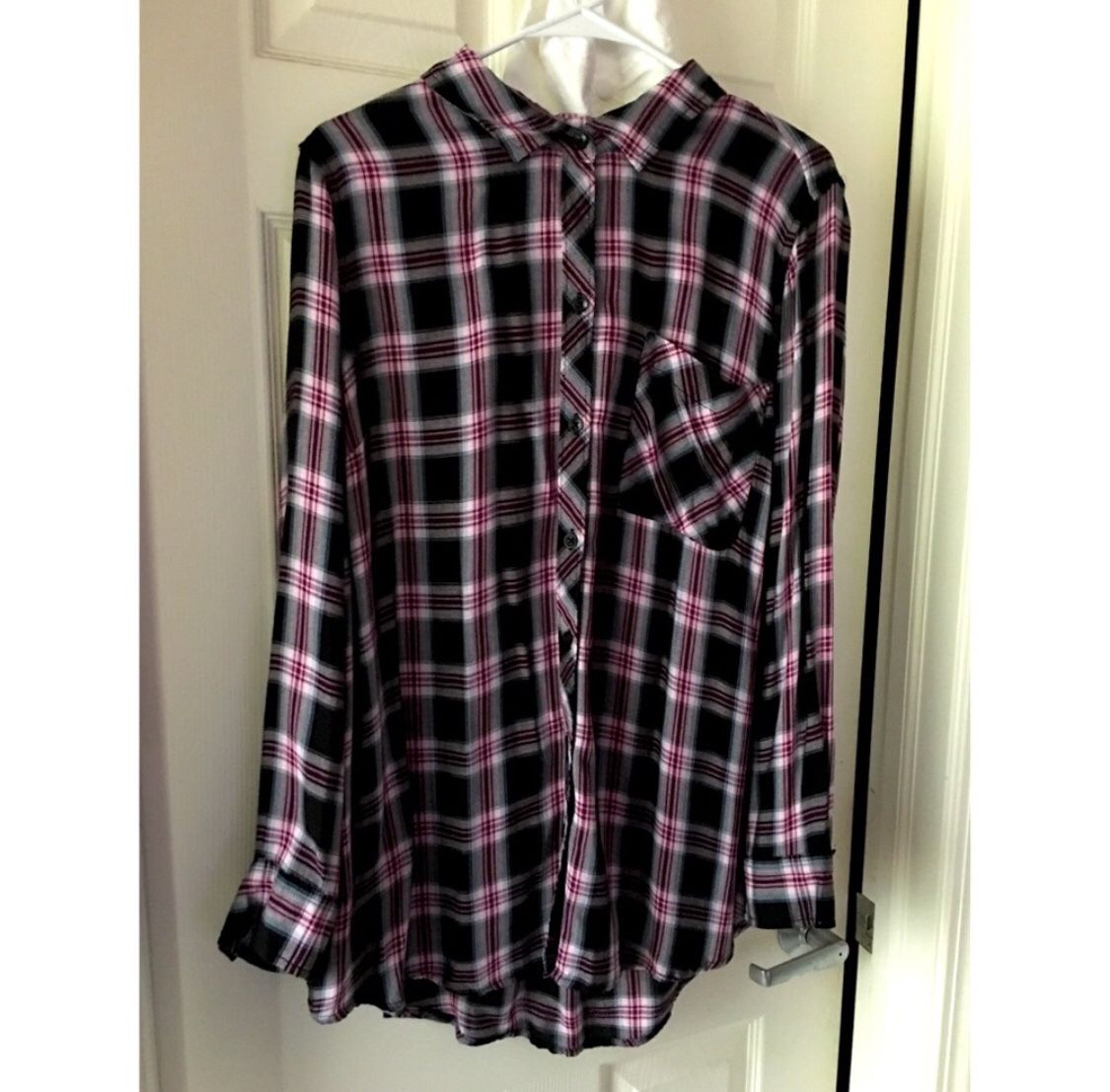 Womens Plaid Top Size 1X