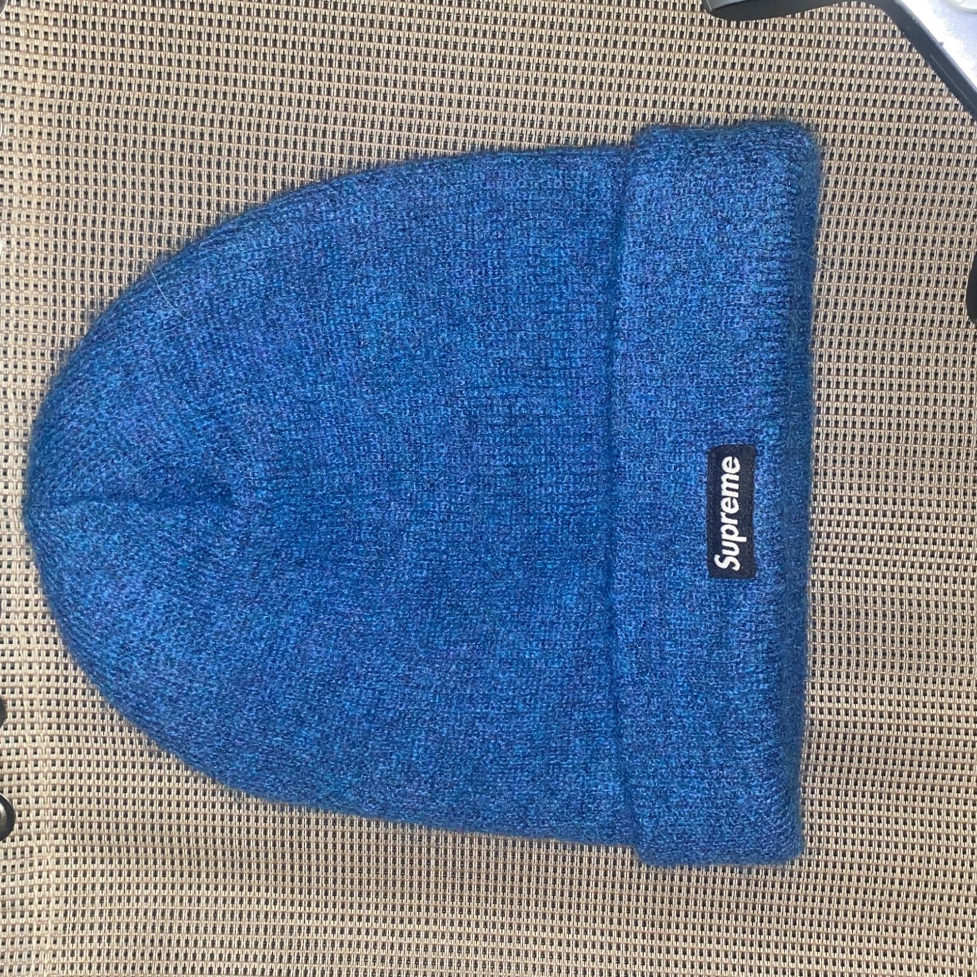 SUPREME Blue Wool Beanie