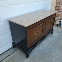 Antique Granite Top Cabinet