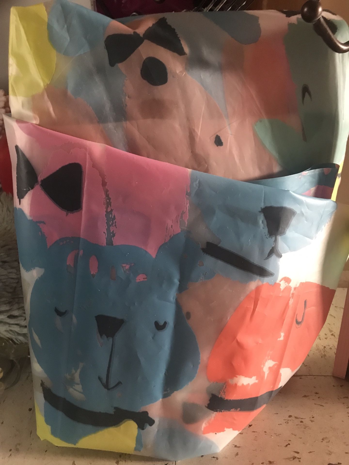 Dog Wearing Bow Tie Motif Shower Curtain