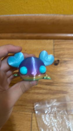 3-D printed heart axolotl