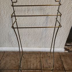 Vintage Brass Towel Stand