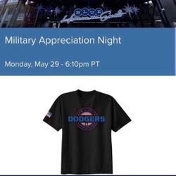 Medium Military Appreciation Dodgers Special Giveaway 2023 Shirt