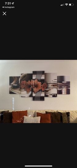 Modern Symmetry Flower Canvas Print Wall HOME DECOR