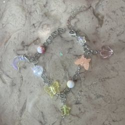 Pastel Fairy Charm Bracelet (adjustable)