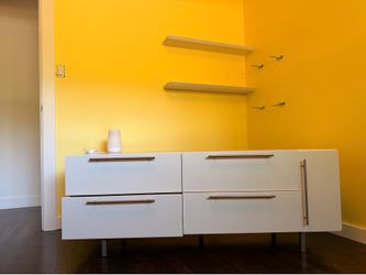 Low white modern dresser
