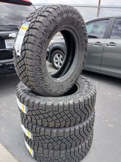 Tires New Goodyear Wrangler 275 70R18 $880  set of four install mount and balance