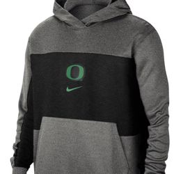 Nike Heathers Black Oregon Duck Logo Basketball Spotlight Performance Hoodie MED