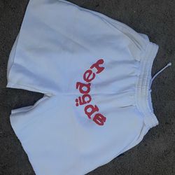 White and red sp5der shorts size small